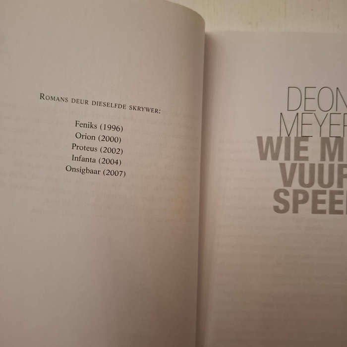 Wie Met Vuur Speel (Deon Meyer)