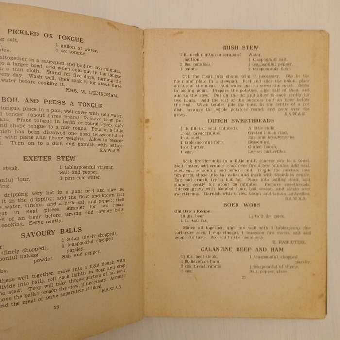 "Victory" Cookery Book: South African Women's Auxiliary Services