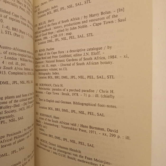 Southern African botanical literature, 1600-1988 (A. S. Kerkham)