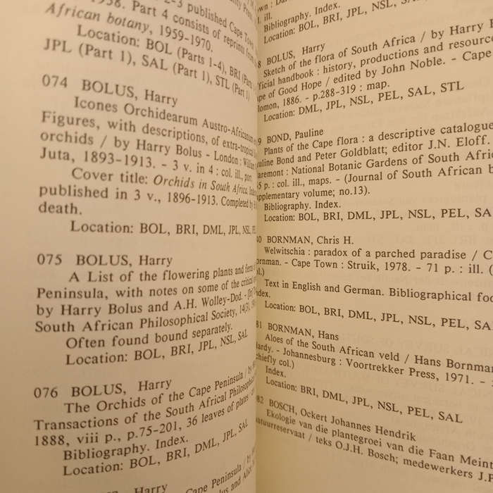 Southern African botanical literature, 1600-1988 (A. S. Kerkham)