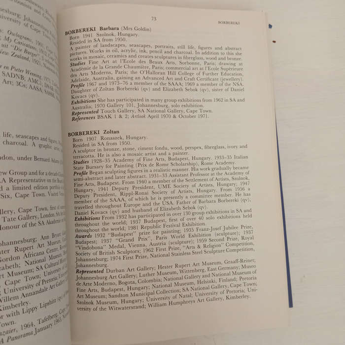 The Dictionary of South African Painters and Sculptors (Grania Ogilvie assisted by Carol Graff)