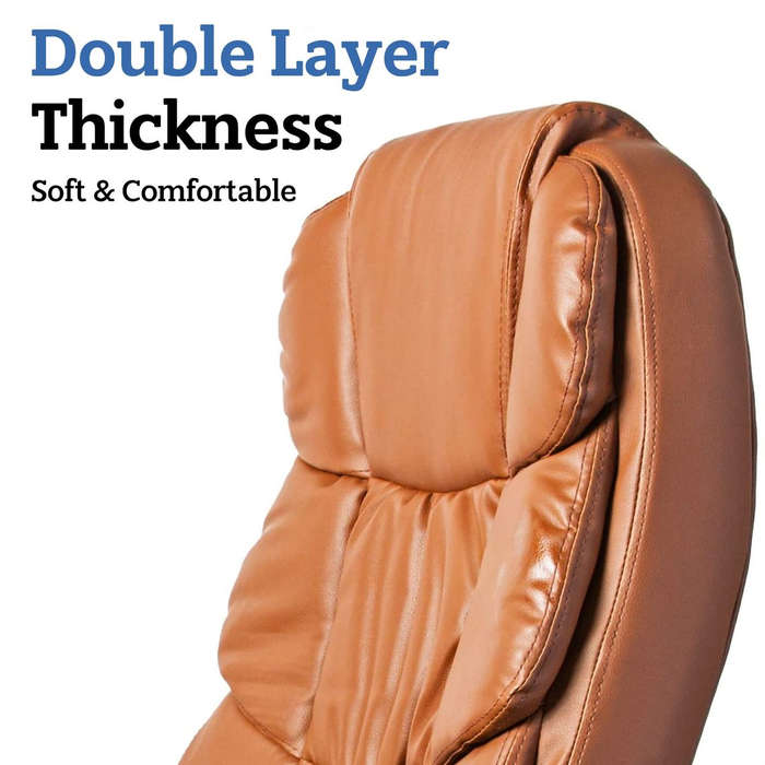 Office Chairs - Mid Back Executive PU Leather - Brown