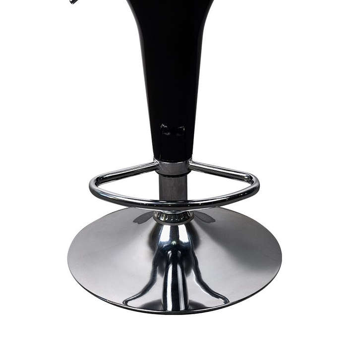 High Back Bar Stools Kitchen Bar Chair Set Swivel Adjustable Counter Chair - Black