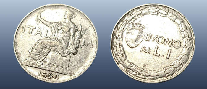 ITALY - 1924 1 LIRE