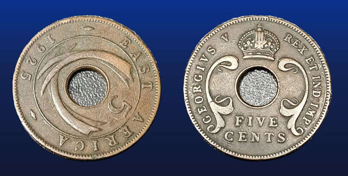 BRITISH EAST AFRICA 1925 5 CENTS