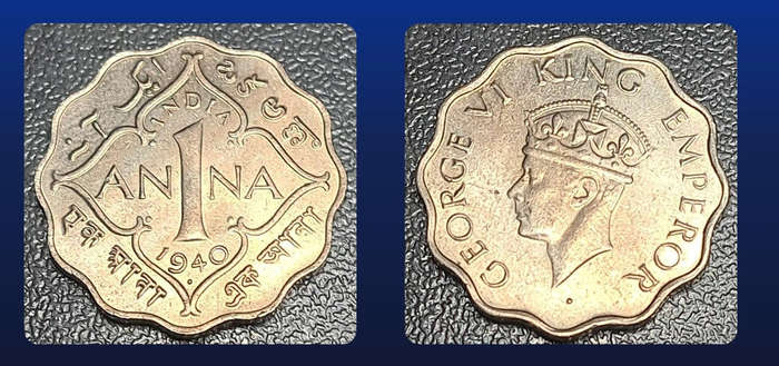 INDIA - BRITISH 1 ANNAS 1940