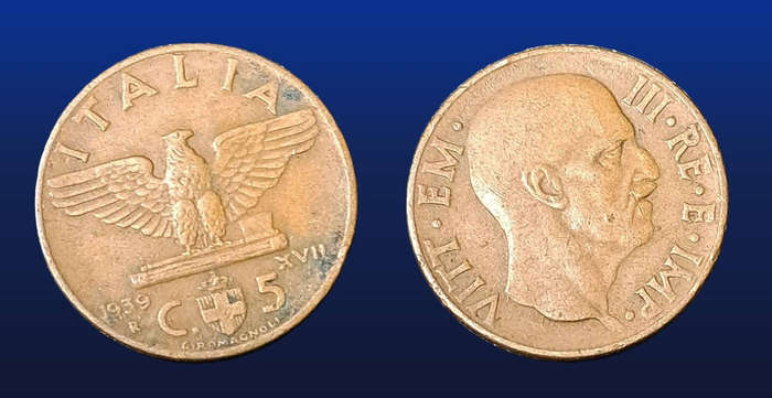 ITALY - 1939 C 5 CEMTESIMI