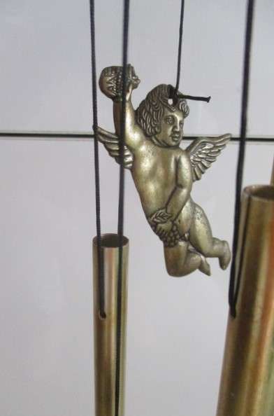 Brass cherub wind chimes with lovely tinkling sound