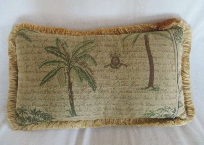 A lovely cushion made from quality woven material with fluffy border