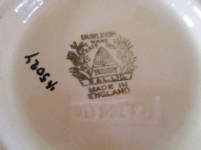 Rare 1930's Art Deco Burleigh Ware Zenith teapot with blue and yellow lupins