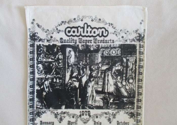 A vintage 1979 Carlton calendar pictorial cloth