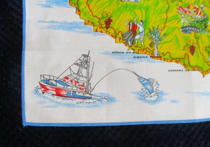 A vintage "Madeira"  pictorial cloth - made in Portugal