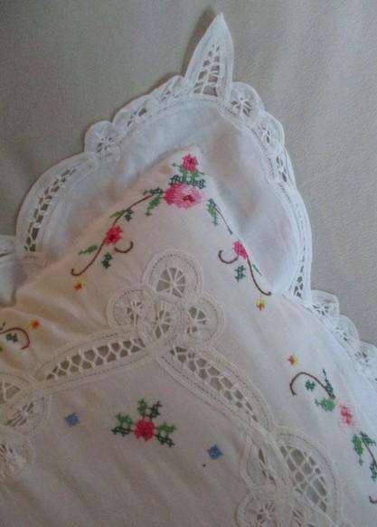 Exceptionally beautiful vintage embroidered cushion in stunning condition