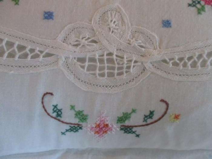 Exceptionally beautiful vintage embroidered cushion in stunning condition