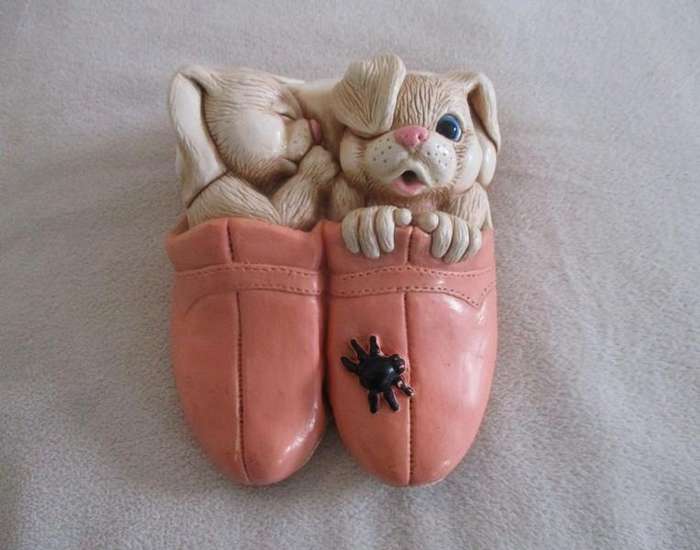 What's not to love? Vintage 1983 Moorcraft, Blackpool, England - Bunny rabbits by Tiggy Middleton