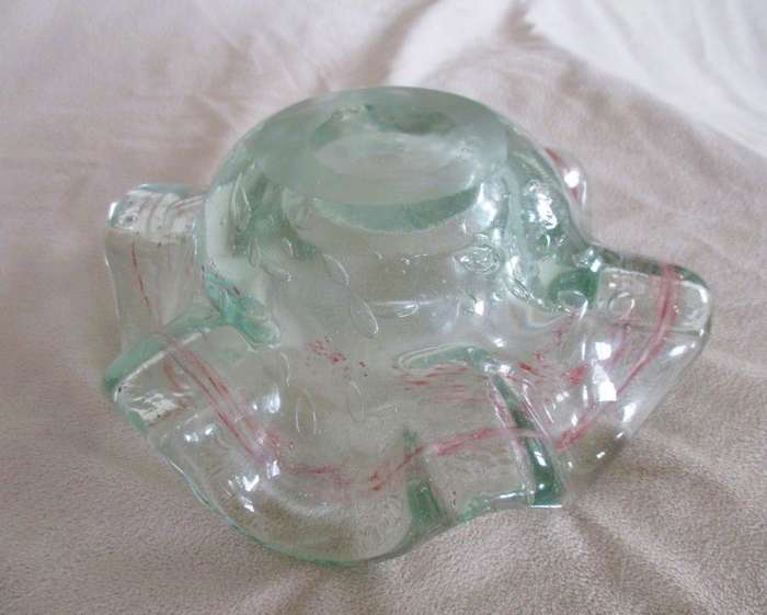 Vintage hand blown  Murano Art Glass votive candle holder