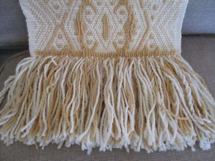 A special hand woven Mercado Artesanal, Peru wall hanging with certificate of authenticity