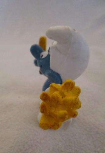 Two rare Schleich Smurfs - 1976 Jester Smurf (W. Germany) and 1980 French Fries Smurf (Hong Kong)