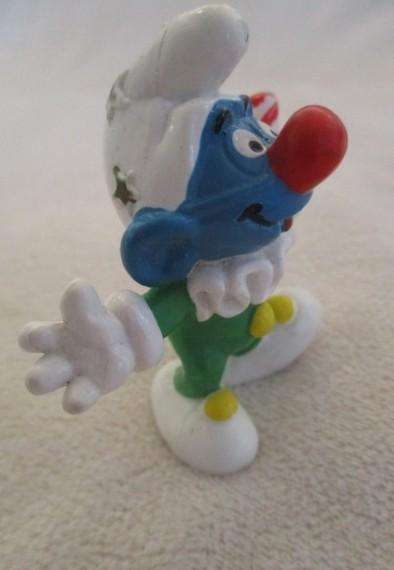 Two rare Schleich Smurfs - 1976 Jester Smurf (W. Germany) and 1980 French Fries Smurf (Hong Kong)