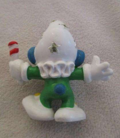 Two rare Schleich Smurfs - 1976 Jester Smurf (W. Germany) and 1980 French Fries Smurf (Hong Kong)