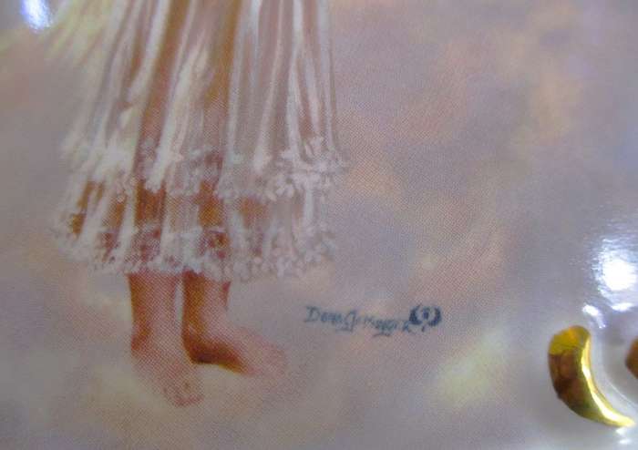 Limited edition porcelain "Circle of Light" Angel candlestick - Second issue - "Hope" - signed