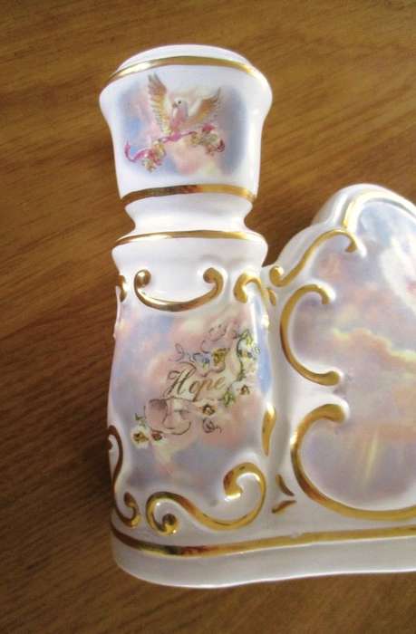 Limited edition porcelain "Circle of Light" Angel candlestick - Second issue - "Hope" - signed