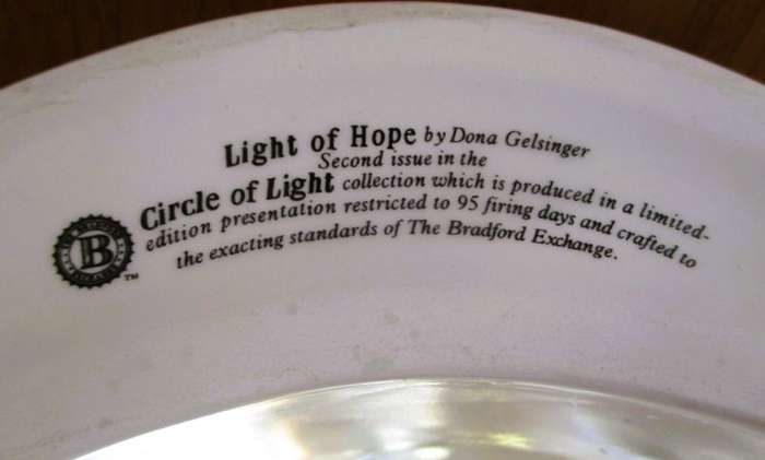 Limited edition porcelain "Circle of Light" Angel candlestick - Second issue - "Hope" - signed
