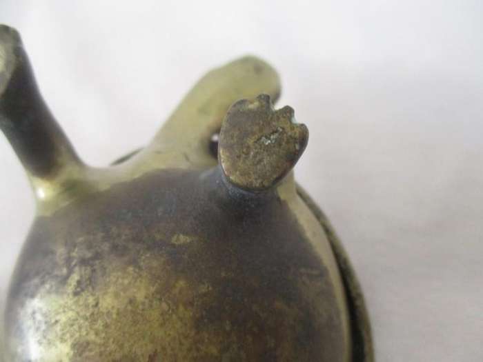 Antique Asian (Chinese) Enamel Bronze Turtles Incense Burner/Censer - high value