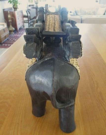 Not your average elephant - Very large, beautifully carved and ornate wooden Indian Elephant