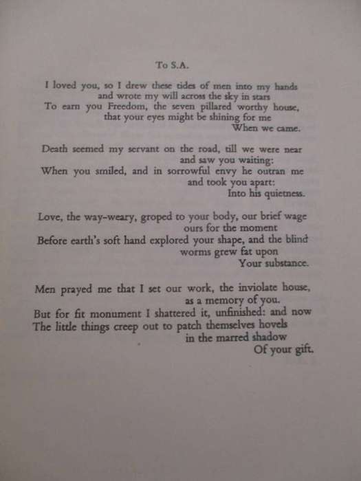 Seven Pillars of Wisdom by T E Lawrence (Lawrence of Arabia)