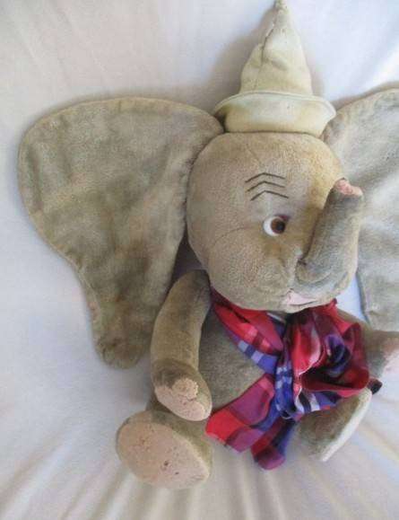 Ultra rare!! Very large vintage 1930's/40's Dumbo still stuffed with wood wool/excelsior - Steiff?