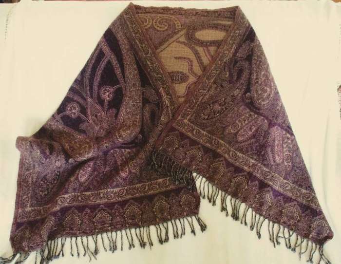 Thicker than most - vintage/antique Kashmir wool throw/cloth