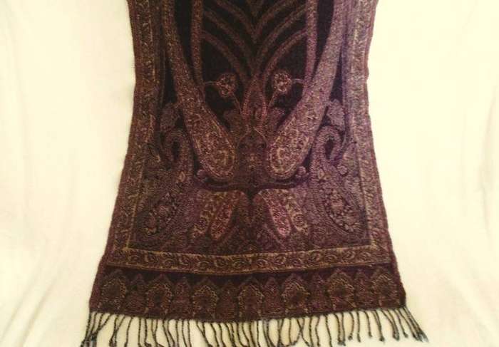 Thicker than most - vintage/antique Kashmir wool throw/cloth