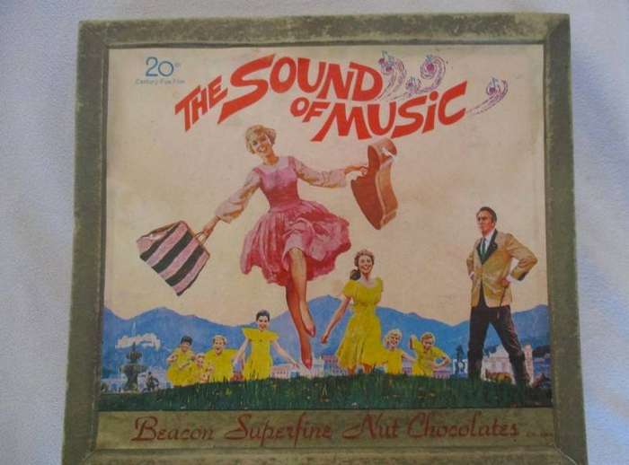 First screening of "The Sound of Music" in South Africa (1965) - ultra rare Beacon Chocolate Box
