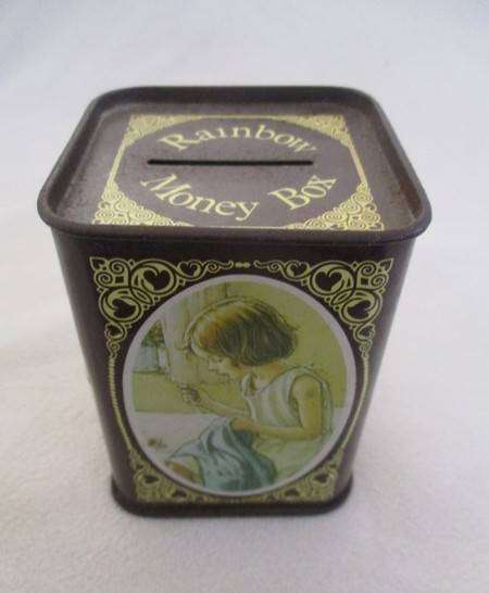Vintage 1970's Cicely M. Barker (of Flower fairies fame) tin money box