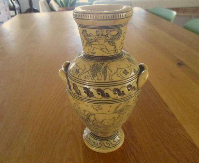 Showpiece -Vintage 1930's/40's Greek vase/amphora hand crafted in the style of ancient Greek pottery