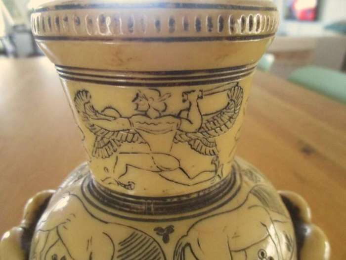 Showpiece -Vintage 1930's/40's Greek vase/amphora hand crafted in the style of ancient Greek pottery