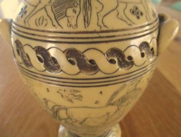 Showpiece -Vintage 1930's/40's Greek vase/amphora hand crafted in the style of ancient Greek pottery