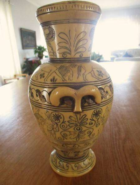 Showpiece -Vintage 1930's/40's Greek vase/amphora hand crafted in the style of ancient Greek pottery