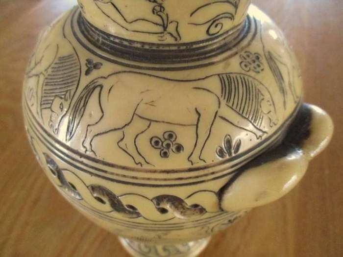 Showpiece -Vintage 1930's/40's Greek vase/amphora hand crafted in the style of ancient Greek pottery