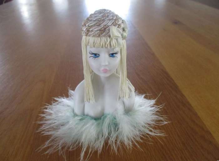 A vintage 1960's porcelain Boudoir Half Doll to add to your collection - something different!