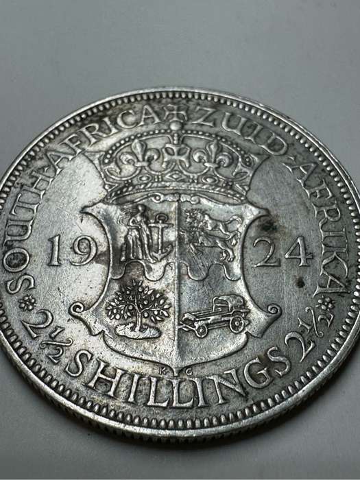 1924 Union of SA 2 1/2 shilling coin
