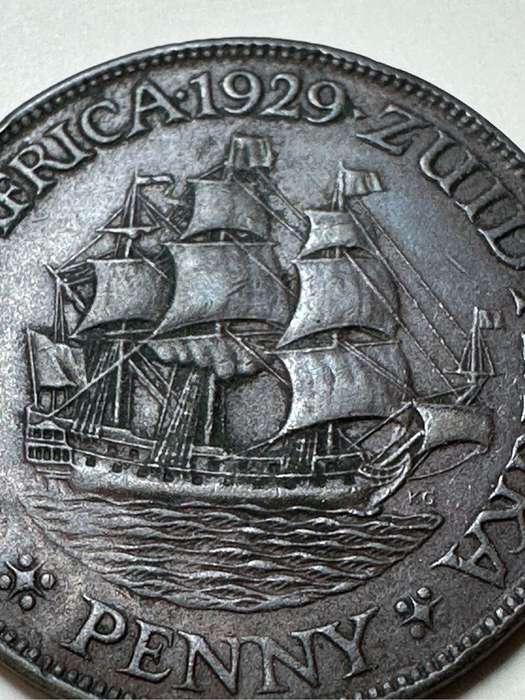 Union of SA 1929 1 penny coin