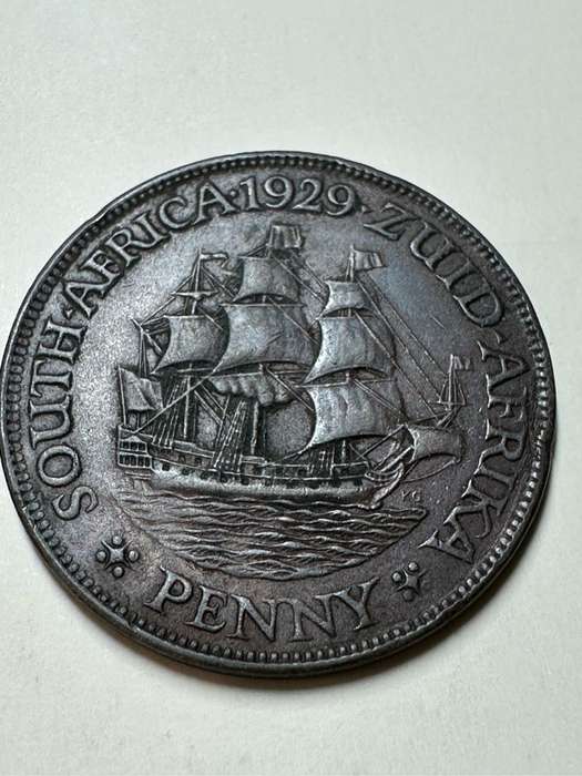 Union of SA 1929 1 penny coin