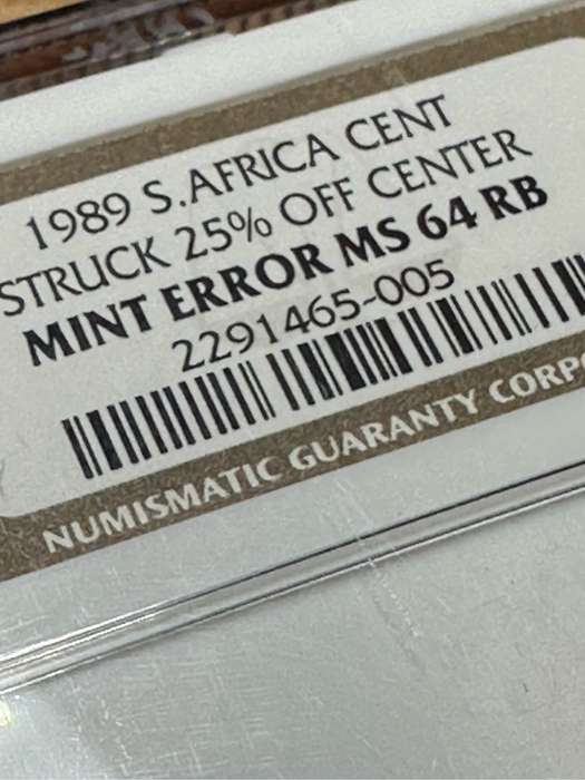 NGC graded error 1 cent coin