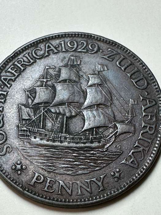 Union of SA 1929 1 penny coin