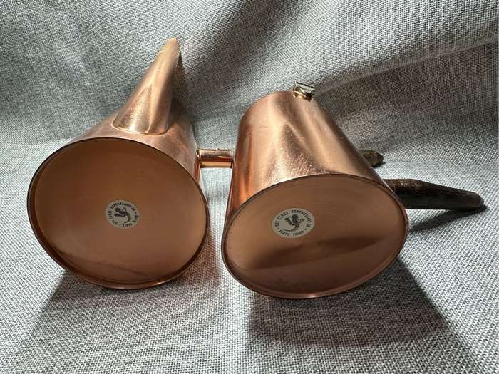 Retro copper coffee pots