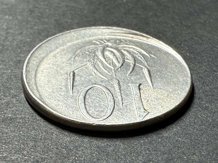 1965 English Error 10 cent coin