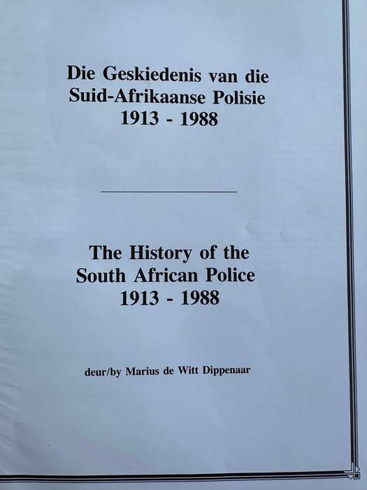 Commemorative book of the history of the SA Police from 1913 to 1988