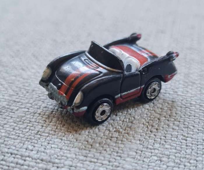 Micro Machines Galoob '55 1955 Chevrolet Corvette Convertible BLACK/Red